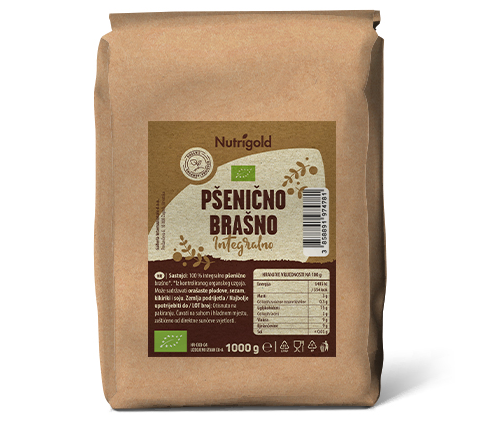 Pšenično brašno Integralno - Organsko 1000g Nutrigold