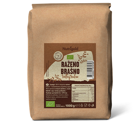 Raženo brašno Integralno - Organsko 1000g Nutrigold