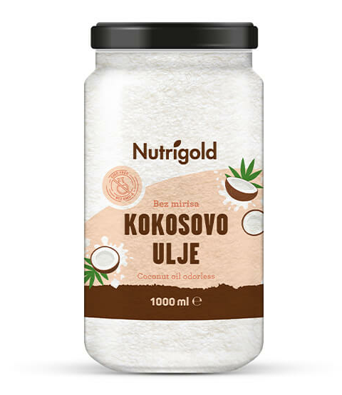 Nutrigold Kokosovo ulje bez mirisa u staklenci od 1000ml 