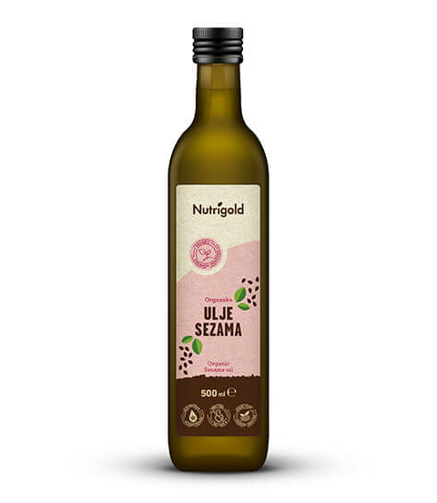 Nutrigold sezamovo ulje organsko hladno prešano u pakiranju od 500ml 