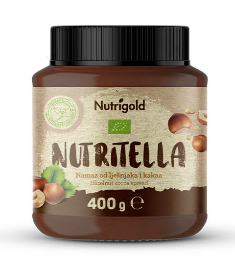 Nutrigold Nutritella namaz od lješnjaka organski u pakiranju od 400g 