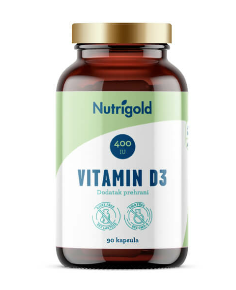 Vitamin D3 400 IE – 90 vegane Kapseln Nutrigold