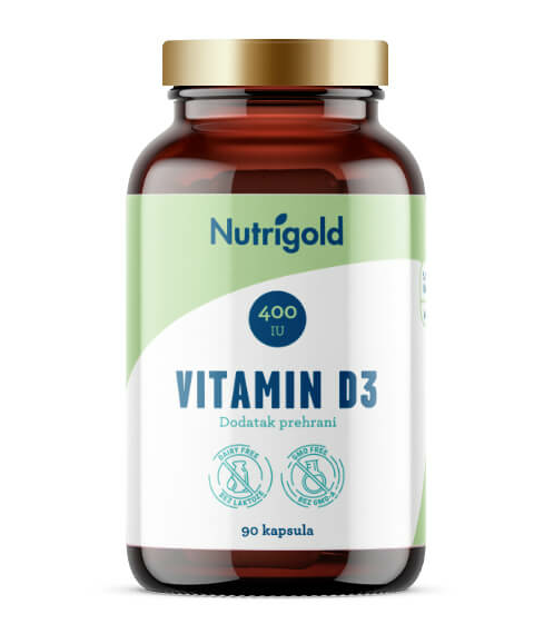 Nutrigold Vitamin D3 400 IE – 90 vegane Kapseln 