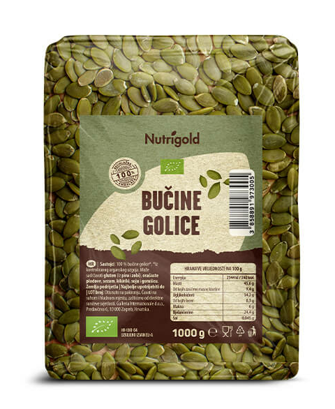Bučine golice - Organske 1000g Nutrigold