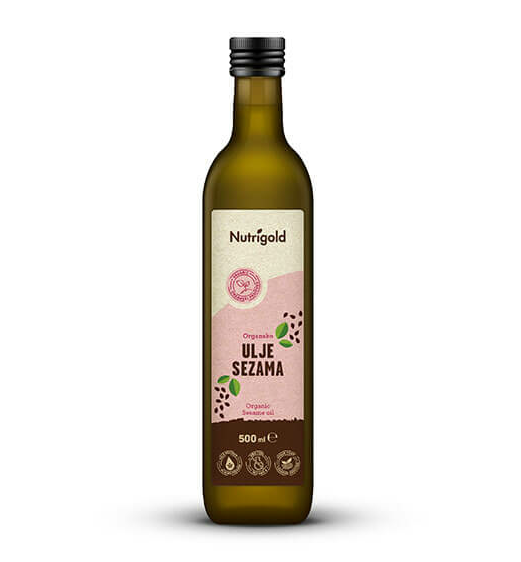  Nutrigold sezamovo ulje organsko hladno prešano u pakiranju od 500ml