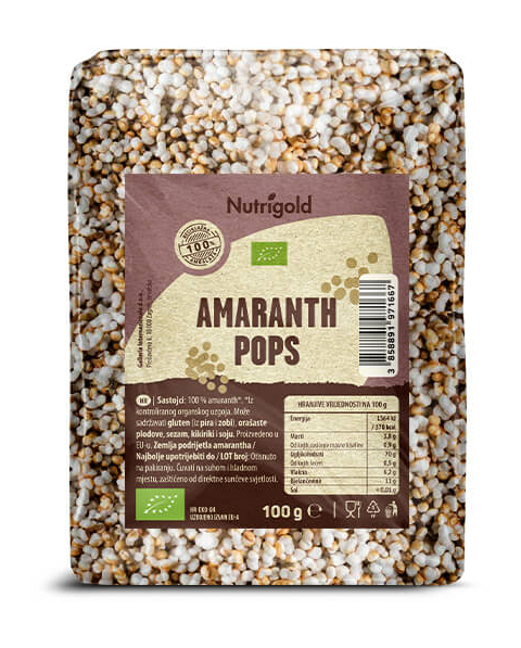 Amaranth Pops - Organski 100g Nutrigold