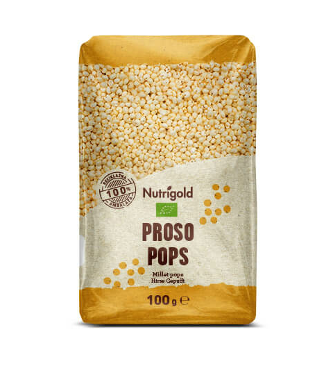 Nutrigold  Organski  Proso pops u pakiranju od 100g 