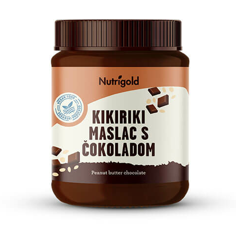 Kikiriki maslac s čokoladom 250g Nutrigold