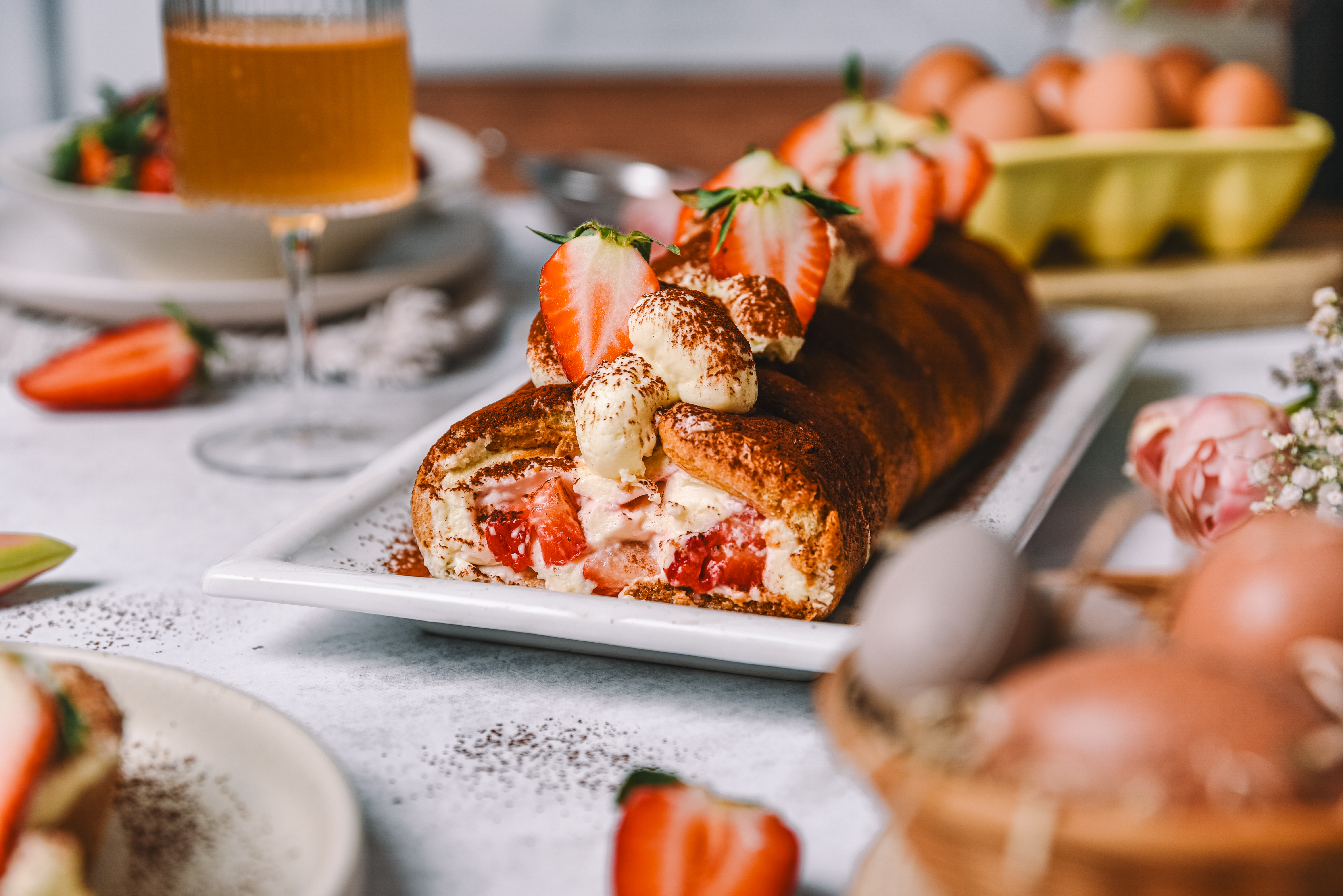 Tiramisu rolada s jagodama