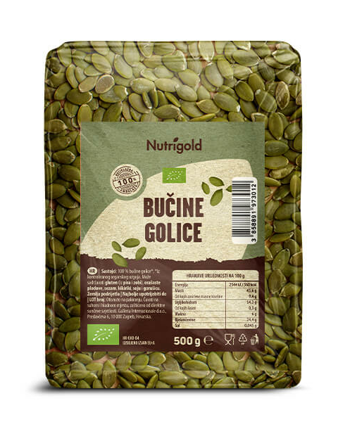 Bučine golice - Organske 500g Nutrigold