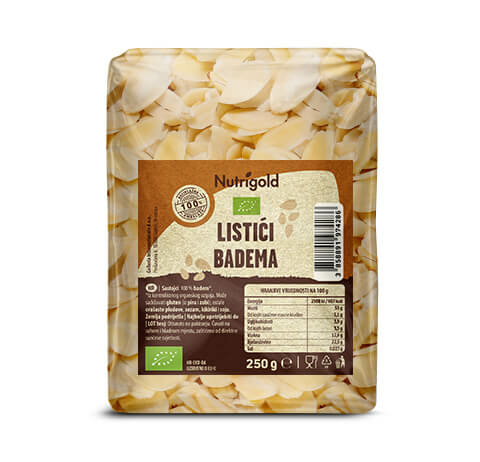 Listići badema - Organski 250g Nutrigold