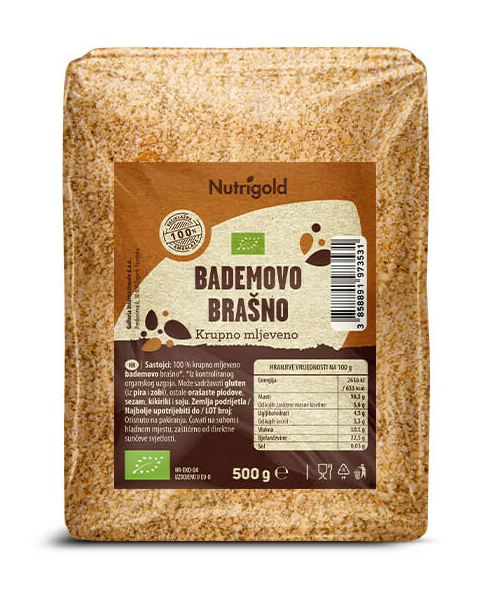 Brašno od badema Krupnije mljeveno - Organsko 500g Nutrigold