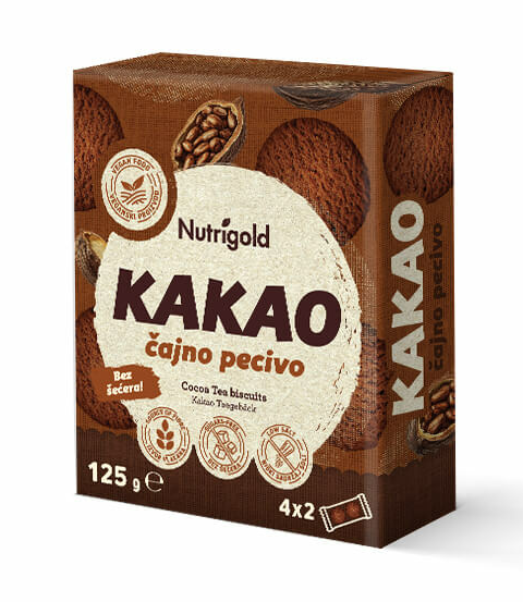 Keksi bez šećera - Kakao 125g Nutrigold