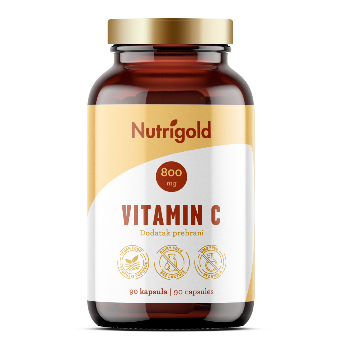 Vitamin C 800mg – 90 vegane Kapseln Nutrigold