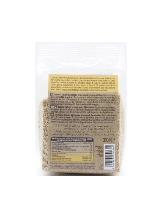 Probios Sesamsamen ohne Gluten Biologisch in einer Packung von 300g