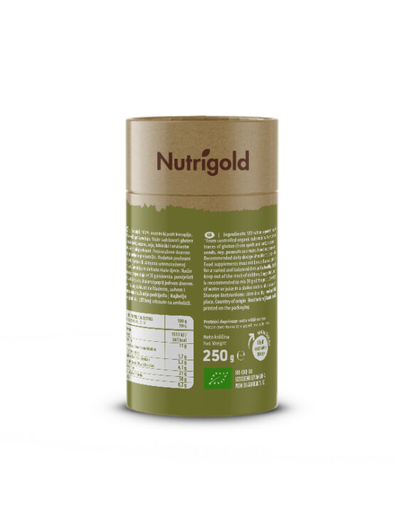 Nutrigold biologisches Hanfproteinpulver in einer 250 Gramm Packung
