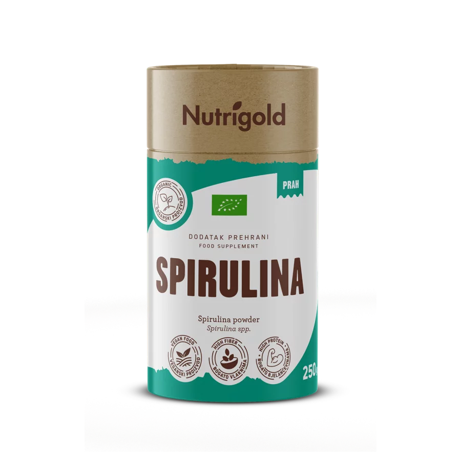 Nutrigold biologisches Spirulina Pulver in einer 250 Gramm Packung