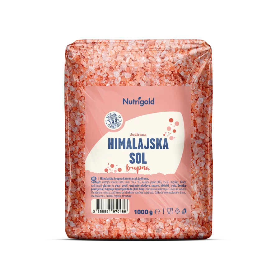 Nutrigold Himalaya-Salz grob gemahlen in einer 1kg Packung
