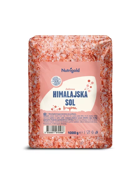 Nutrigold Himalaya-Salz grob gemahlen in einer 1kg Packung