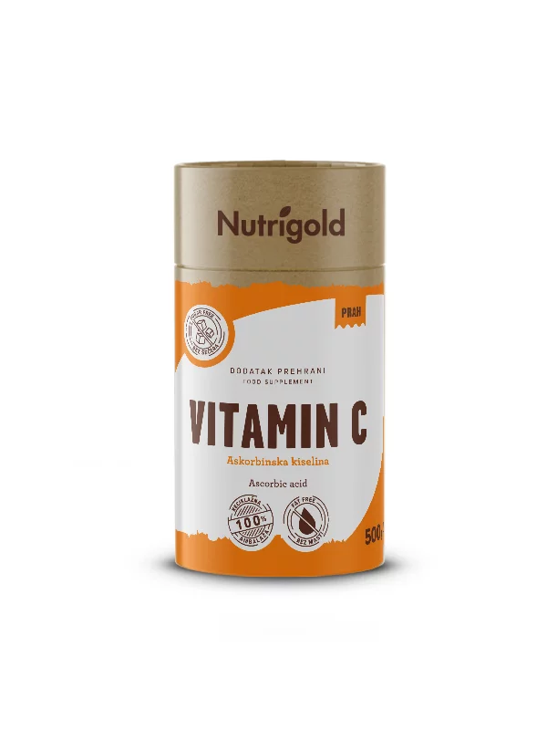 Nutrigold Vitamin C in Pulverform (Ascorbinsäure) in einer 500g Packung