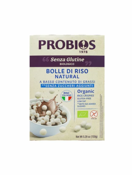 Probios  Reisbällchen Glutenfrei – Biologisch  in Kartonverpackung von 150g