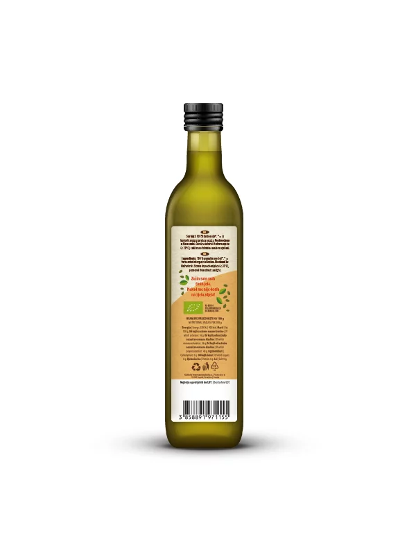 Nutrigold biologisches kalt gepresstes Kürbiskernöl in einer 500 Milliliter Flasche