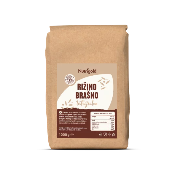 Nutrigold Reismehl ​​Vollkorn in der 1000g Packung