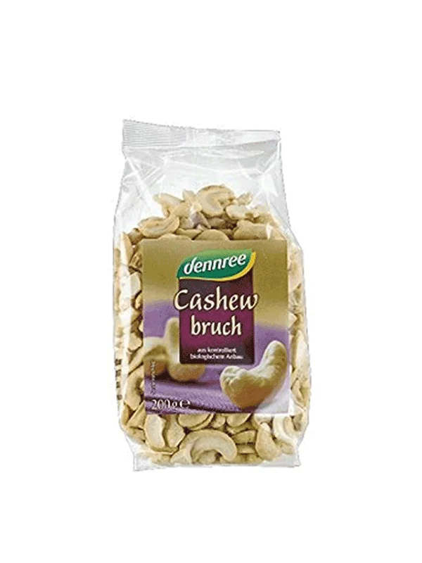 Dennree Cashewkerne gehackt – Biologisch in der 200g Packung