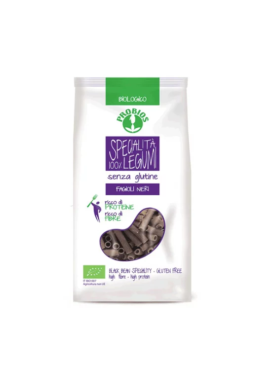 Probios Schwarze Bohnennudeln - Rigati Biologisch in einer 250g Verpackung