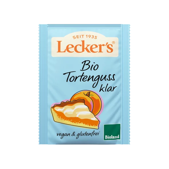 Lecker's Tortenguss klar – Bio in einer 2x15g Packung