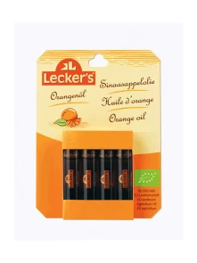 Lecker's Orangenöl kaltgepresst – Biologisch in einer 4x2ml Packung