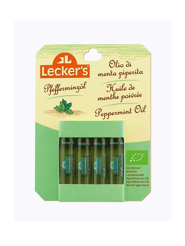 Lecker's Pfefferminzöl – Biologisch in einer 4x2ml Packung