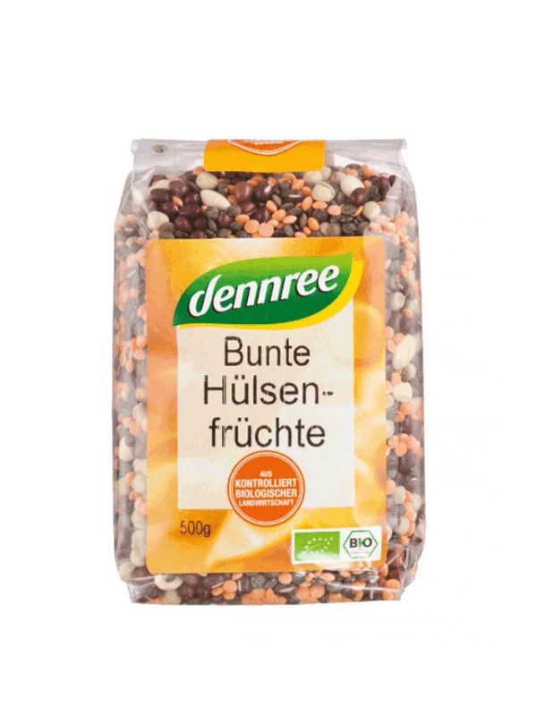 Dennree Bunte Hülsenfruchtmischung - Biologisch in einer Packung von 500g