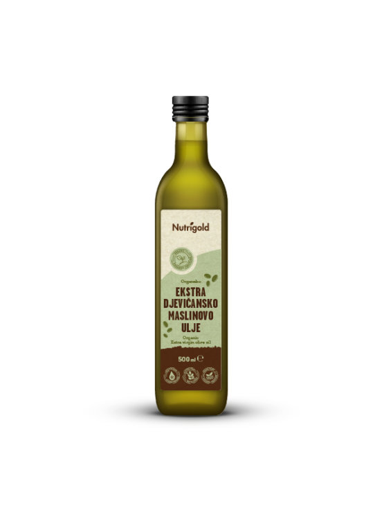 Nutrigold Extra natives Olivenöl – Biologisch in einer 500 ml Flasche