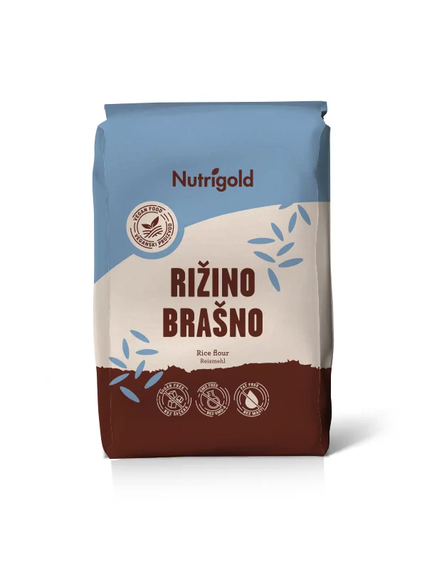 Nutrigold Reismehl in der 1kg Verpackung