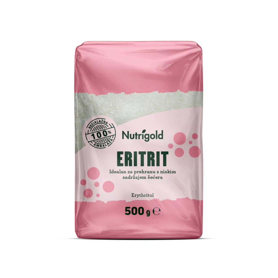 Nutrigold Erythrit natürlicher Süßstoff - Keine Kalorien in einer 500g Packung