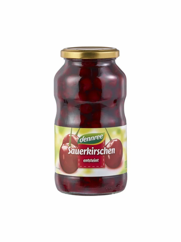 Dennree Kirschen in Wasser – Biologisch im 700g Glas