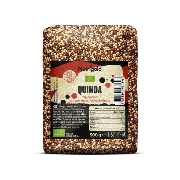 Quinoa „Tricolor“ – Biologisch 500g Nutrigold