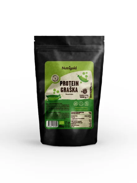 Nutrigold biologisches Erbsenproteinpulver in einer 1000g Packung