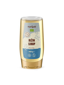Nutrigold Reissirup – Biologisch in durchsichtiger Verpackung von 350g Vorderseite