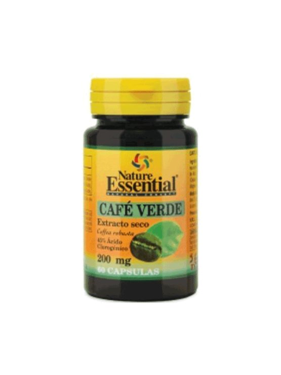 Nature Essential Grüner Kaffee 200mg (Trockenextrakt) mit 60 Kapseln in der Packung