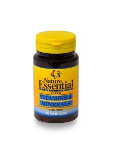 Vitamine und Mineralien mit Eisen – 60 Tabletten Nature Essential