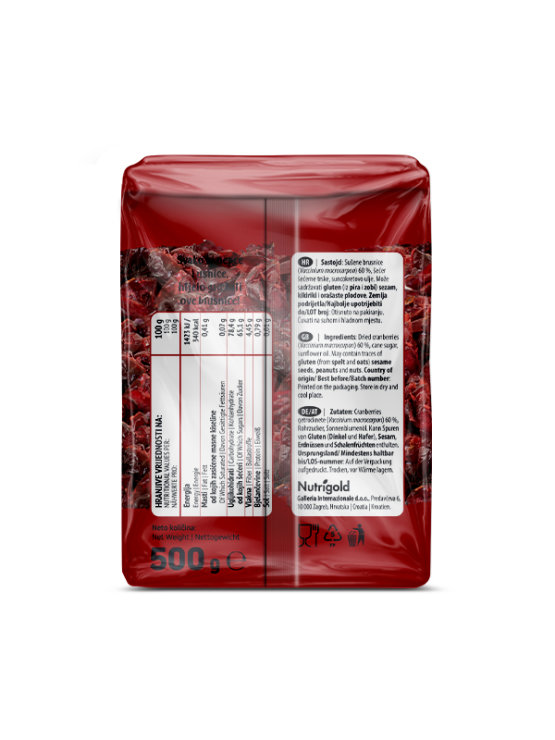 Nutrigold Getrocknete Cranberries - in einer 500 Gramm Packung