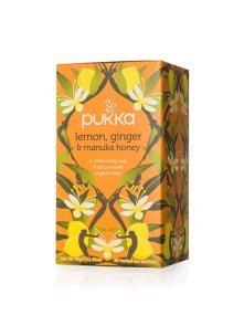 Zitronen-, Ingwer- & Manuka Tee 20x2g – Biologisch Pukka