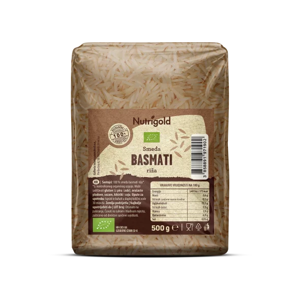 Nutrigold Vollkornreis in einer durchsichtigen 500g Packung