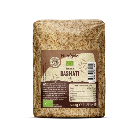 Nutrigold Vollkornreis in einer durchsichtigen 500g Packung