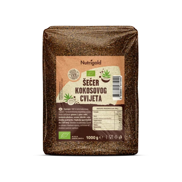 Nutrigold Kokosblütenzucker – Biologisch in einer 1000g Packung