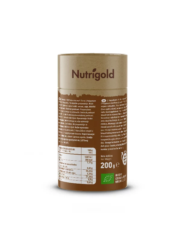 Nutrigold He Shou Wu Pulver - Biologisch in einer 200 Gramm Packung