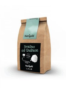 Nutrigold biologisches Quinoa Mehl in einer braunen 500 Gramm Packung