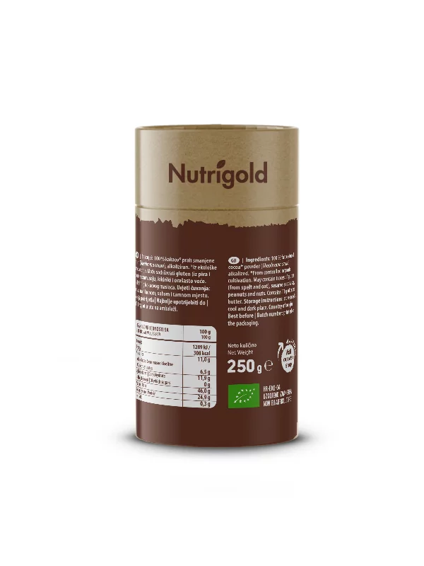 Nutrigold Kakaopulver - Biologisch in einer 250 Gramm Packung von Nutrigold